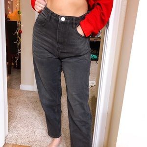 Black Denim High Rise Jeans